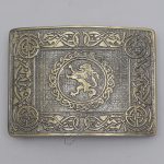 Celtic Rampart Lion Brass Antique Kilt Belt Buckle