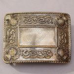 Celtic Scottish Petal Shiny Antique Kilt Buckle