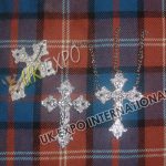 Christian Cross Chrome Metal Badge