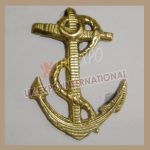 Brass Hat Anchor Gold Badge