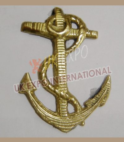 Brass Hat Anchor Gold Badge