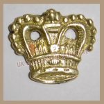 Civil War Brass Hat Crown Gold Badge