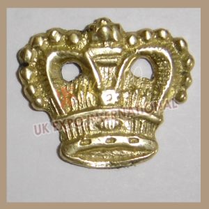 Civil War Brass Hat Crown Gold Badge