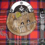 Chrome Masonic Brown Seal Skin Sporran