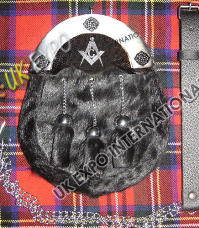Masonic Seal Skin Black Formal Sporran