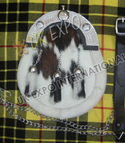Celtic Chrome Cow Multi Skin Tassel Sporran