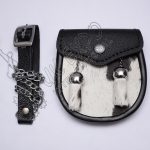 Cow Skin Boy Black Leather Sporran