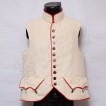 Civil War Union Military Cream Color Red Piping Vest