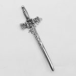 Cross Design Kilt Pin With Black Color Filling