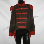 Dark Brown Coat with Red Ribbon