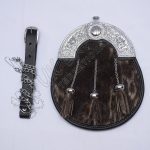 Dark Brown Seal Skin Full Dress Celtic Cantle Sporran