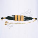 Russian Braid Dark Green Golden Cotton Barrel Sash