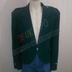 Dark Green Wool Argyle Jacket