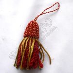 Dark Maroon With Gold Bullion Tassels
