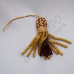 Dark Maroon Tassels Gold Bullion Fringes
