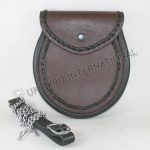 Brown Leather Knotwork Day Wear Sporran