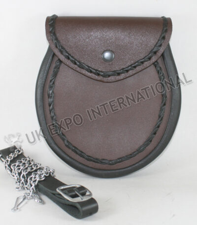 Brown Leather Knotwork Day Wear Sporran