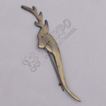Deer Brass Antique Kilt Pin