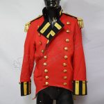 Double Brested Gold Braided Officer Jacket with Gold Shoulder