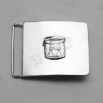 Chrome Plated With Drum Major Belt Buckle