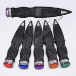 Dummy Polished Sgian Dubh Ken Hall Knives With Stone