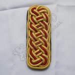 Red Gold Bullion Cord Shoulder Epaulette