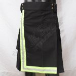 Black Fire Man Light Green Tape Utility Kilt