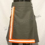 Fire Man Orange White Color Tape Utility Kilt