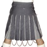 Jeans Hybrid Zipper Closing Pleat Dashing Kilt