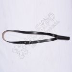 Flag Holder Belt Black Leather With Pin Buckle