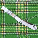 Flag Holder Belt White Leather