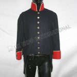 French Dark Blue coat with Red Color and Cuff