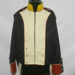 French Habit 1808 Black Coat with white front and red piping