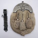 Ox Cantle Rabbit Gray Fur Sporran