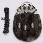 Chrome Thistle Cantle Seal Skin Sporran