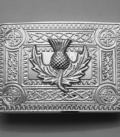 Full Polish Celtic Buckle With New Model Of Thistle Badge