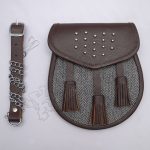 Brass Stud Leather Gladiator Sporran