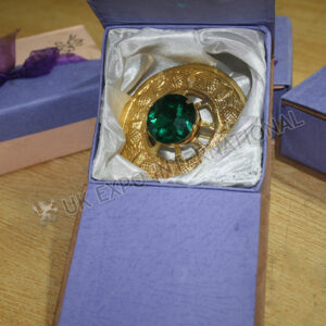 Emerald Stone Gold Brooche