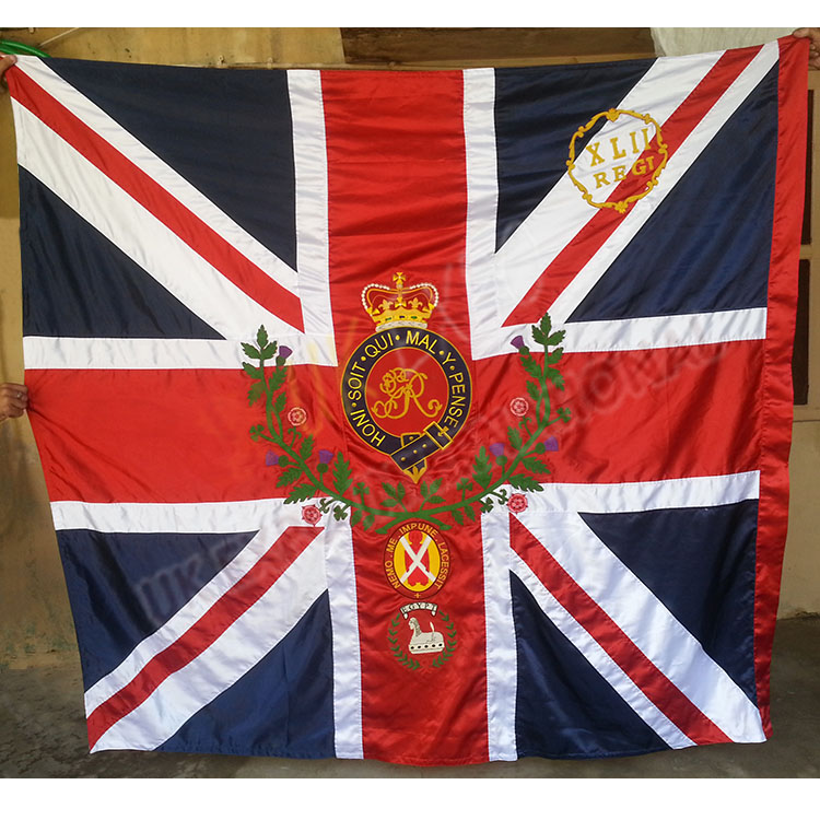 glimg_1060.jpg 42nd regimental King Color Flag Hand Embroidery Large Flag maker - Image 4