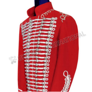 Red military parade band jacket
