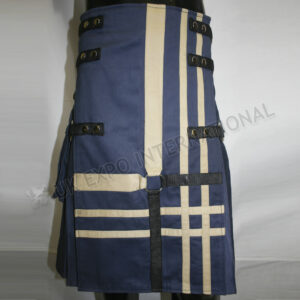 Cool Men Cargo Pocket Kilts with Front Khaki Style.