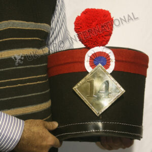 Shako Hat Red Strip on top Red
