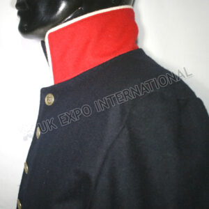 French Dark Blue coat with Red Color and Cuff