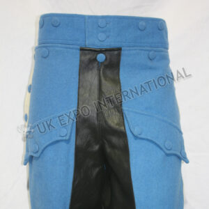 Sky Blue Color Riding breeches hussar Trouser with Black Leather inseam