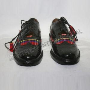 Royal Stewart Tartan PVC shine in Black Color With ruber sole