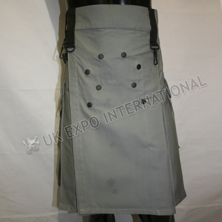 glimg_2097.jpg Men Gray Exe Tactical Webbing Utility Kilt - Image 4
