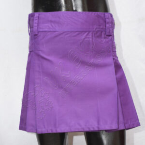 Purple kilt New Style ladies Utility Kilt 3 pockets