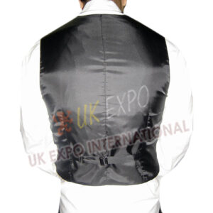 5 Squire Buttons Argyle Vest 100 Brathea Black Fabric