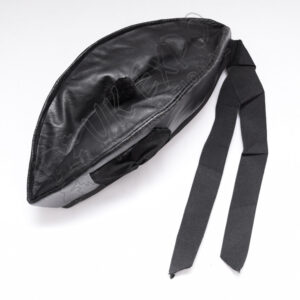 Black Leather Glengary Hat