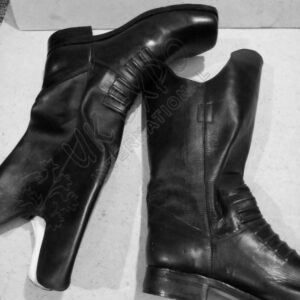 Real Leather WWII German British USA Army Military Tall Boots